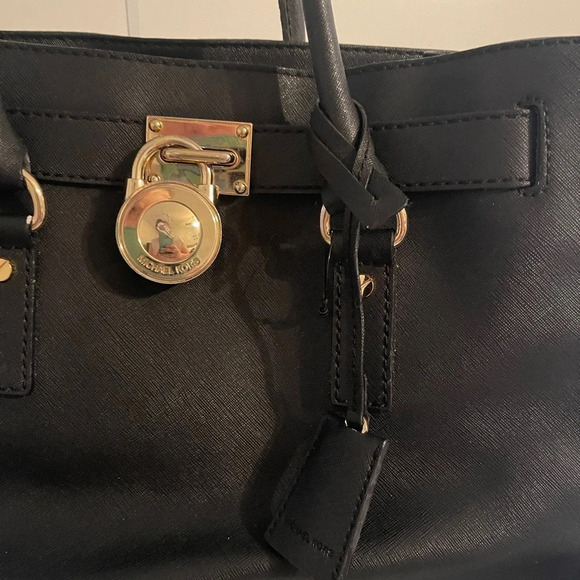 Michael Kors Hamilton Black Large Tote Bag - Picture 3 of 8